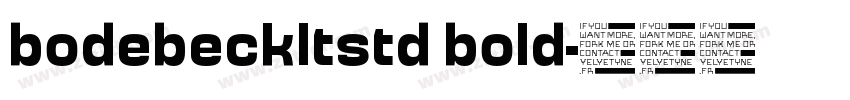 bodebeckltstd bold字体转换